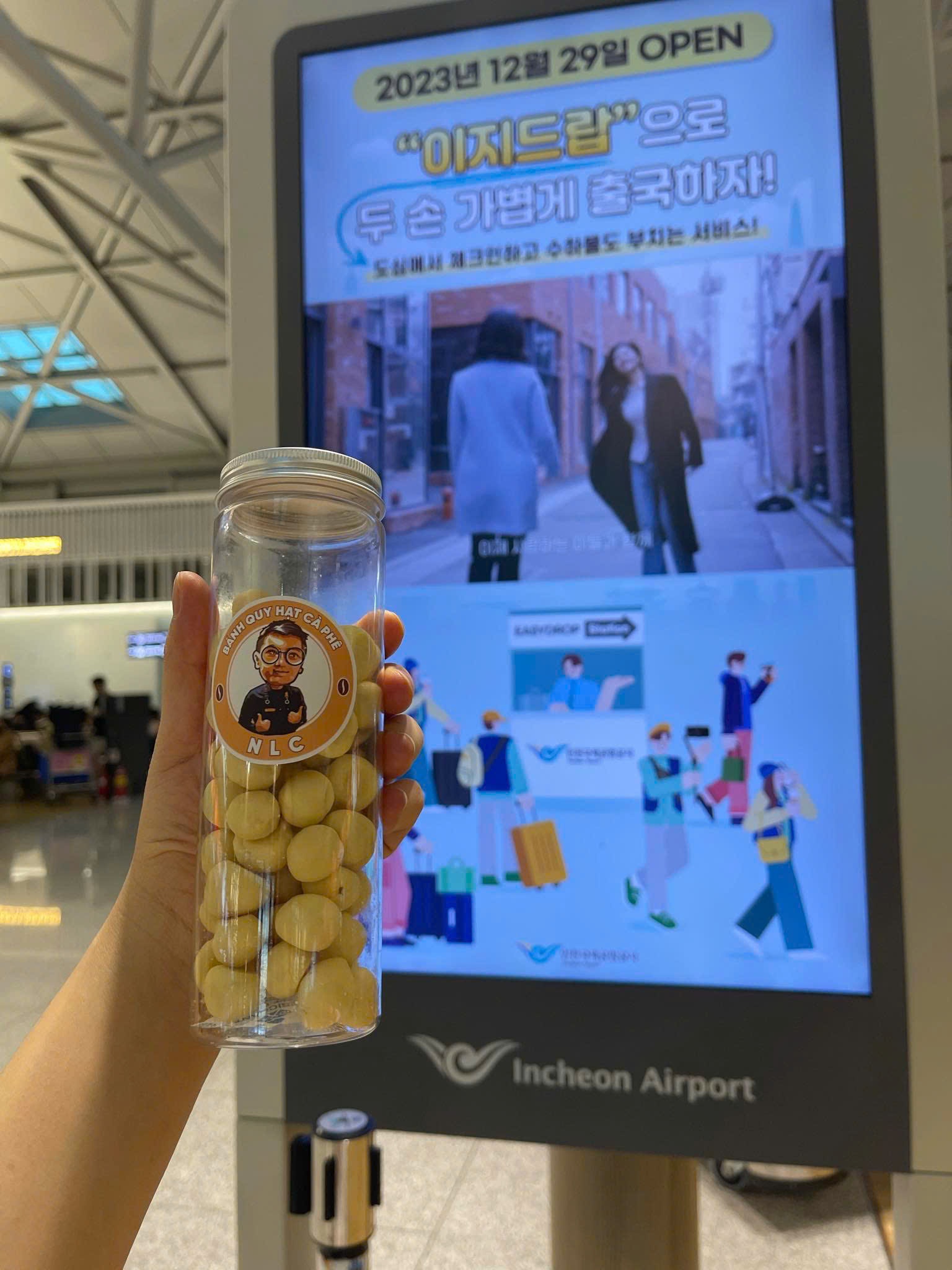 Bánh quy hạt cà phê tại sân bay Incheon Hàn Quốc